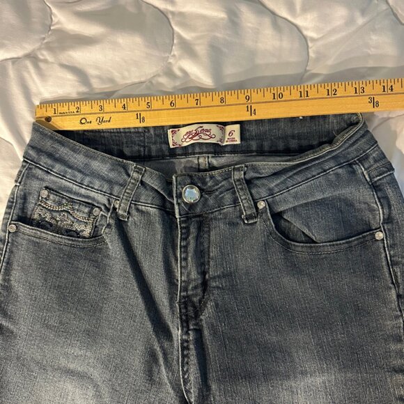 One 5 One Jeans Size 6 Inseam 23 inches Bling - Picture 4 of 11